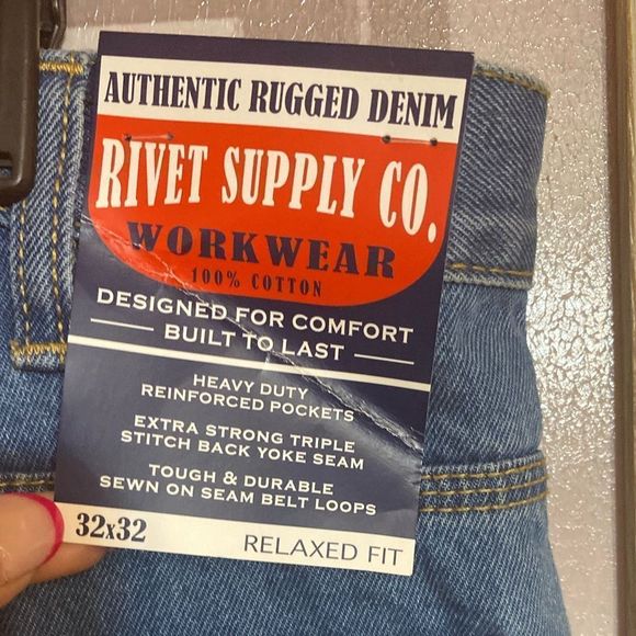 river supply Other - Rivet Workwear Rugged Denim Relaxed Jeans size 32*32 NWT